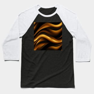 Golden Harmony: Abstract Stripes in Luxe Gold Baseball T-Shirt